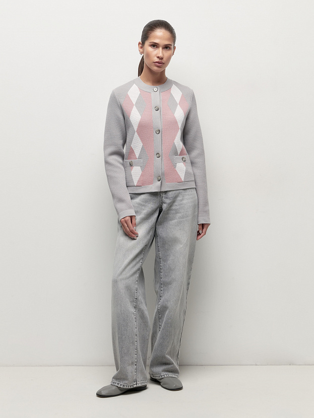Софи жакет трикотажный (серый, 44-46)