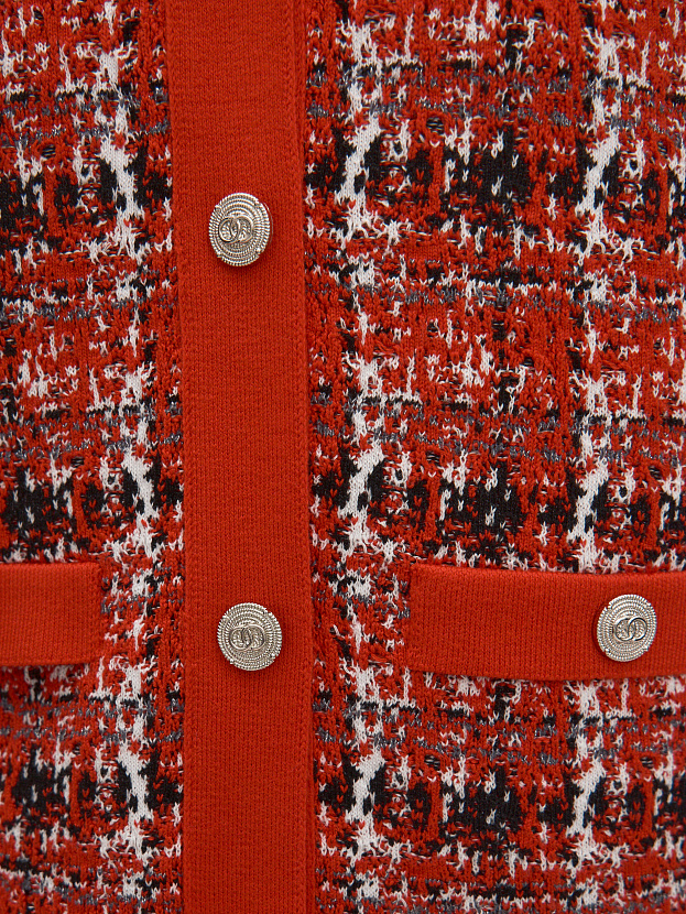 Шанель жакет трикотажный (красный, 46)