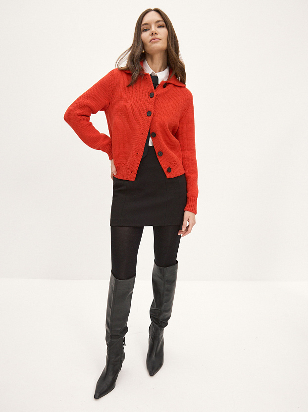 Клауди кардиган трикотажный (красный, 44-46)
