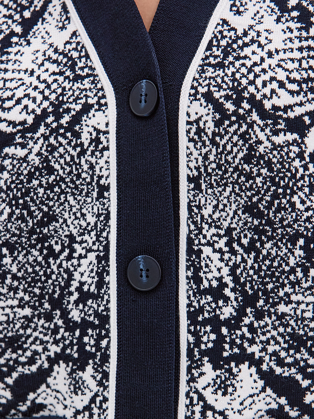 Сандро кардиган трикотажный (т.синий/белый, 44-46)