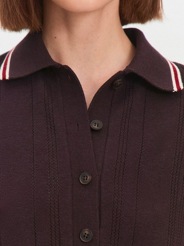 Данте джемпер (футболка) трикотажный (т.коричневый/кремовый, 44-46)