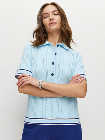 Футболка-поло с акцентными полосками Данте