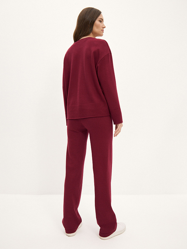 Дания костюм (джемпер+брюки) трикотажный (вишневый, 40-42/164-170)
