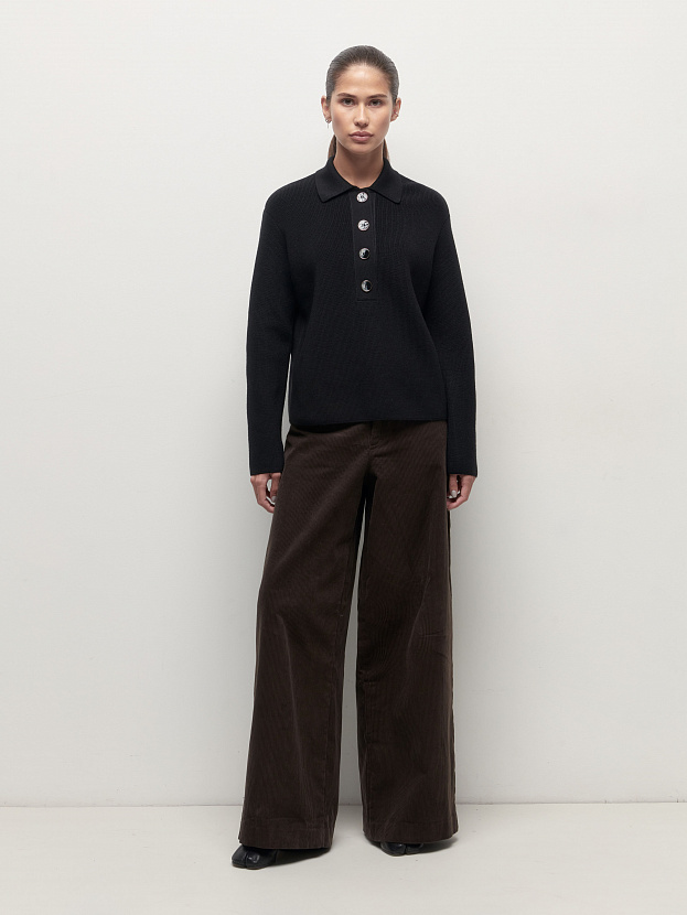 Крафт джемпер трикотажный (черный, 44-46)