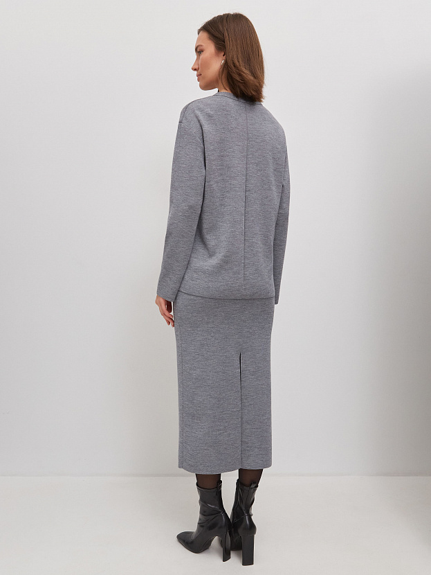 Меридиан джемпер трикотажный (серый меланж, 44-46)