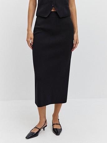 Юбка-миди с разрезом Матрикс