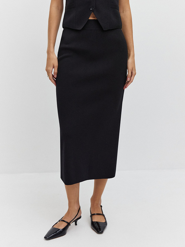 Матрикс юбка трикотажная (черный, 44-46)