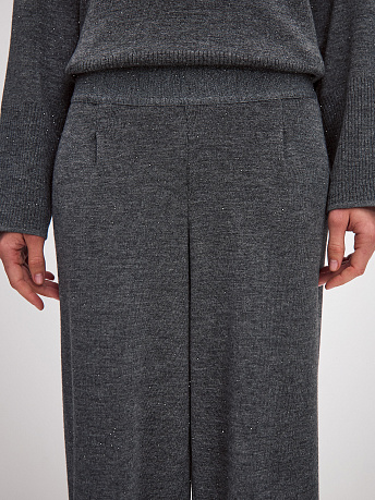 Брюки из шерсти мериноса с вискозой и люрексом Ария