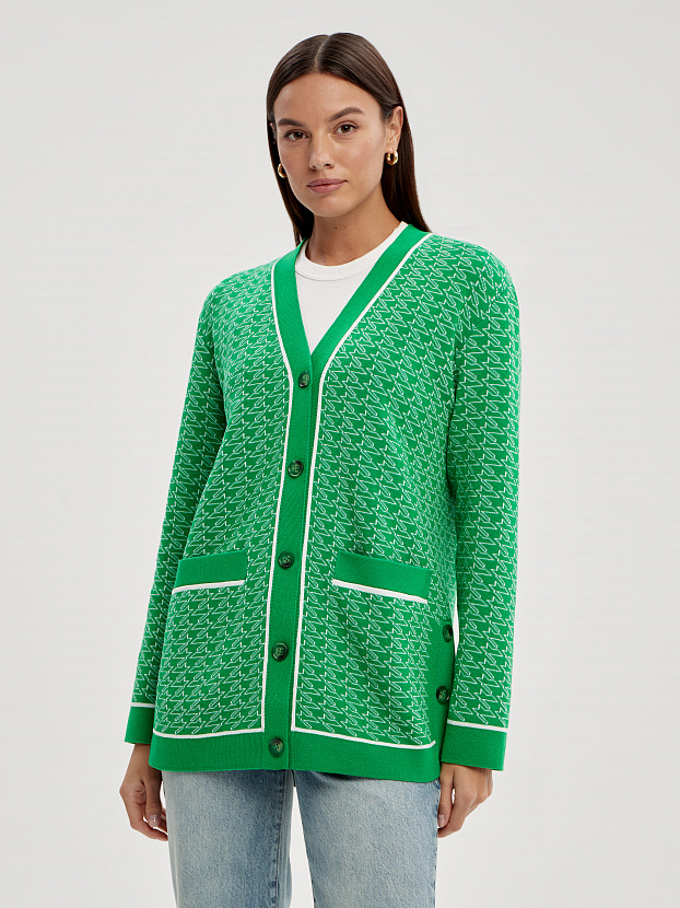 Сандро кардиган трикотажный (ярко-зеленый, 44-46)