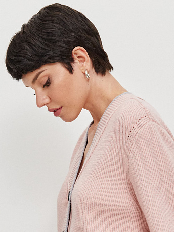 Кардиган из шерсти мериноса и мохера Амега