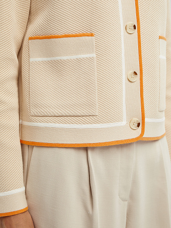 Жакет с акцентной отделкой кантом Майя