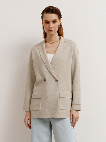 Пиджак двубортный из шерсти мериноса Фарго