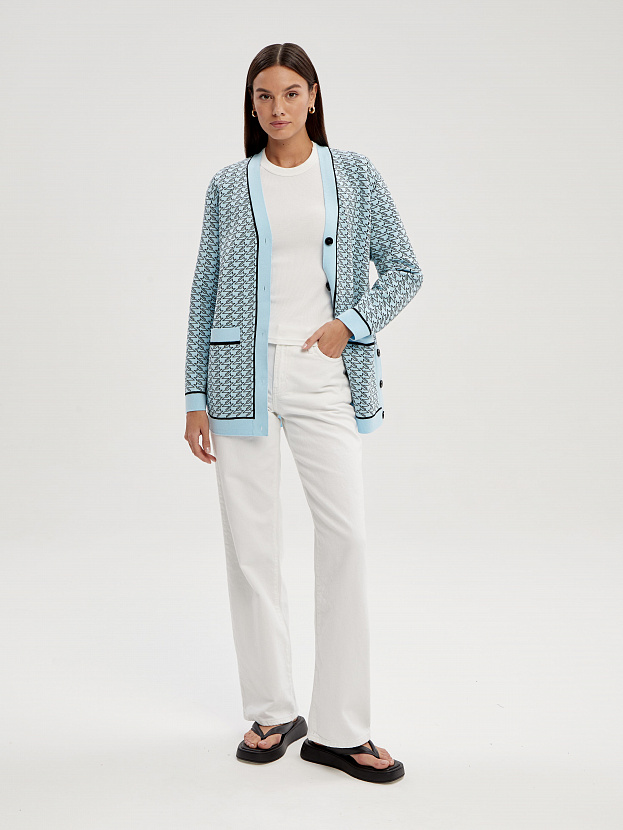 Сандро кардиган трикотажный (св.голубой, 44-46)