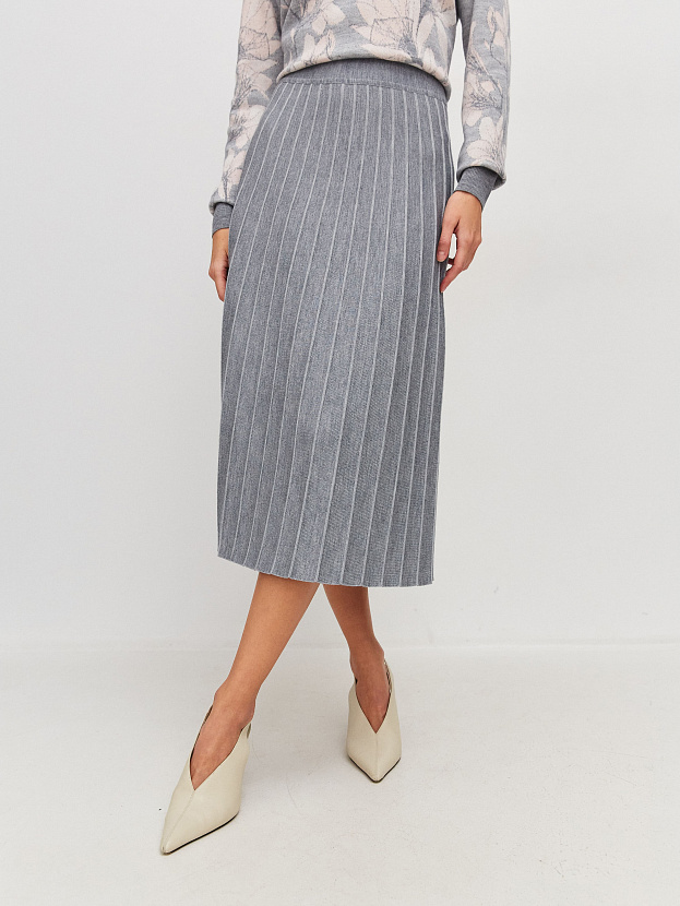 Тахо юбка трикотажная (серый меланж, 44-46)