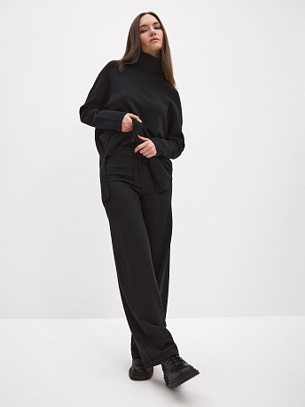 Брюки с шерстью мериноса и вискозой Сатурн