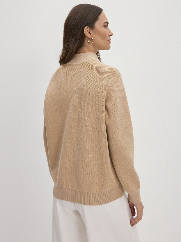 Денвер джемпер (бомбер) трикотажный (песочный, 44-46)