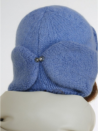 Шапка-ушанка из мохера и шерсти мериноса Стокгольм