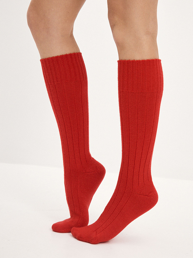 Гольфы трикотажные Степ (красный, 36-40)