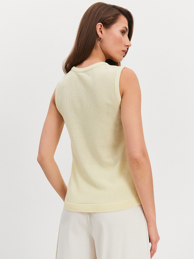 Эмма джемпер без рукавов трикотажный (бледно-желтый, 44-46)