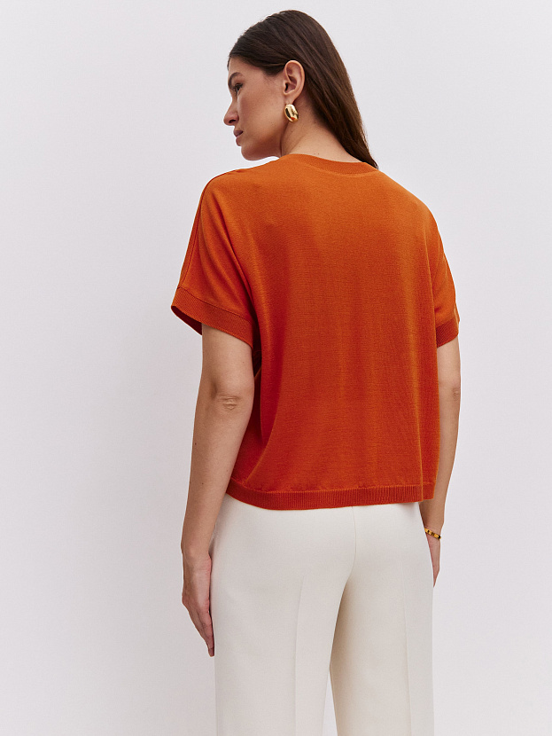 Мика джемпер (футболка) трикотажный (терракот, One size (44-52))