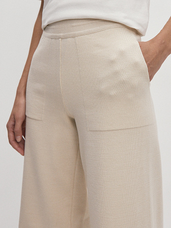 Брюки из шерсти мериноса с карманами Фуджи