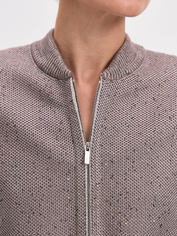 Рио кардиган (бомбер) трикотажный (кофе, 44-46)