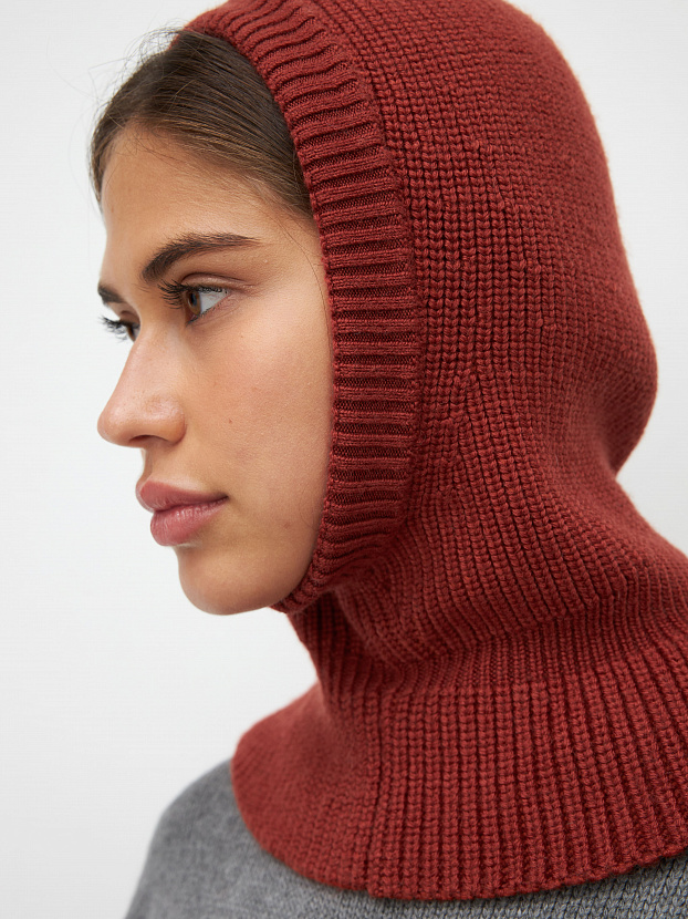 Экрю капор трикотажный (терракот, 56-58)