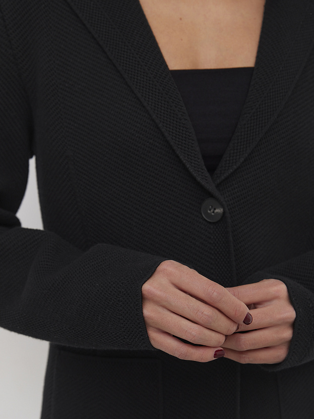 Рута жакет трикотажный (черный, 46)