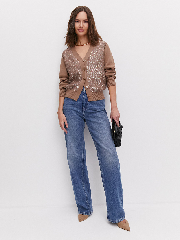 Дюна кардиган трикотажный (какао, 44-46)