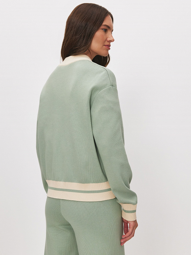 Сиетл джемпер (бомбер) трикотажный (светло-зеленый, 44-46)