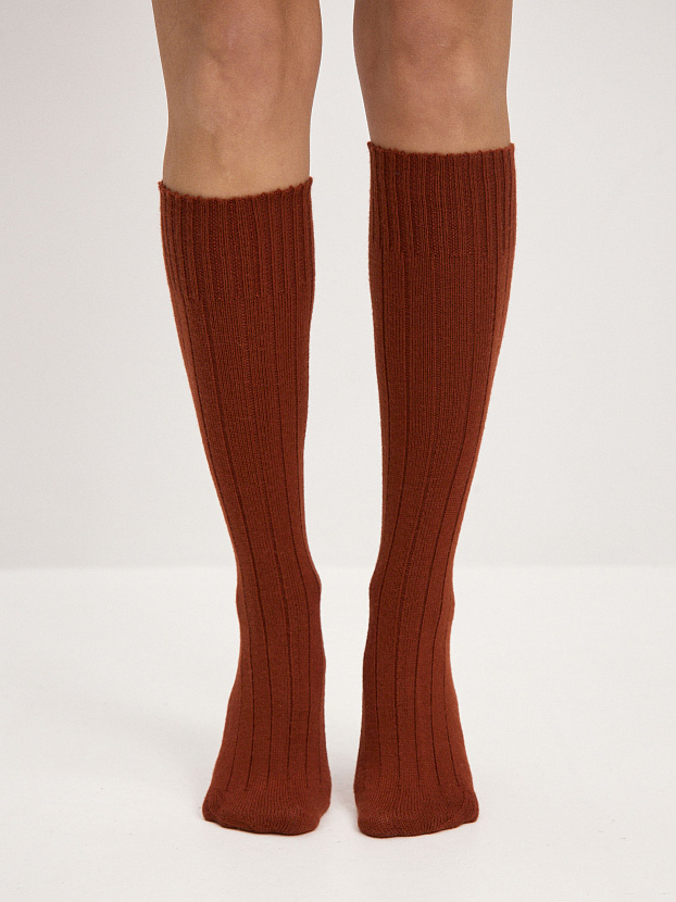 Гольфы трикотажные Степ (терракотовый, 36-40)