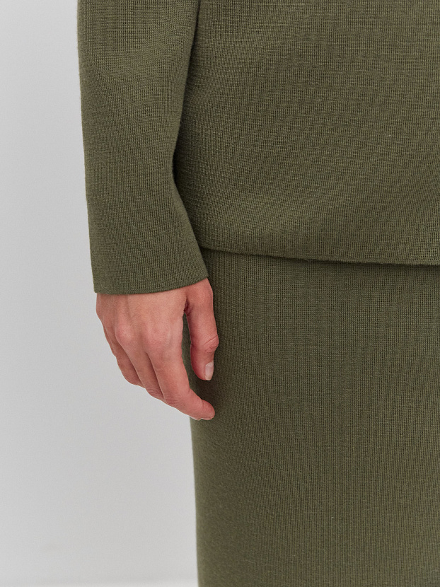 Меридиан костюм (джемпер+юбка) трикотажный (хаки, 44-46)