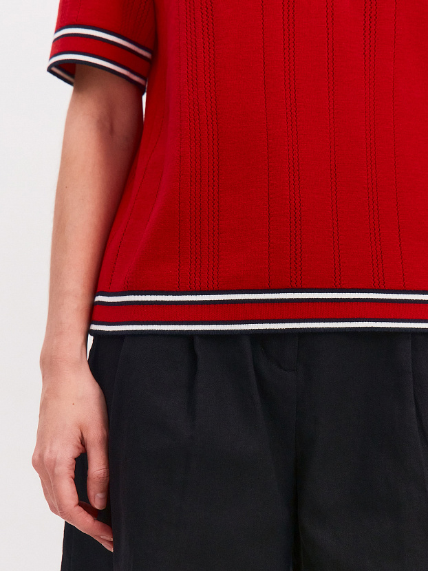 Данте джемпер (футболка) трикотажный (красный/темно-синий, 44-46)