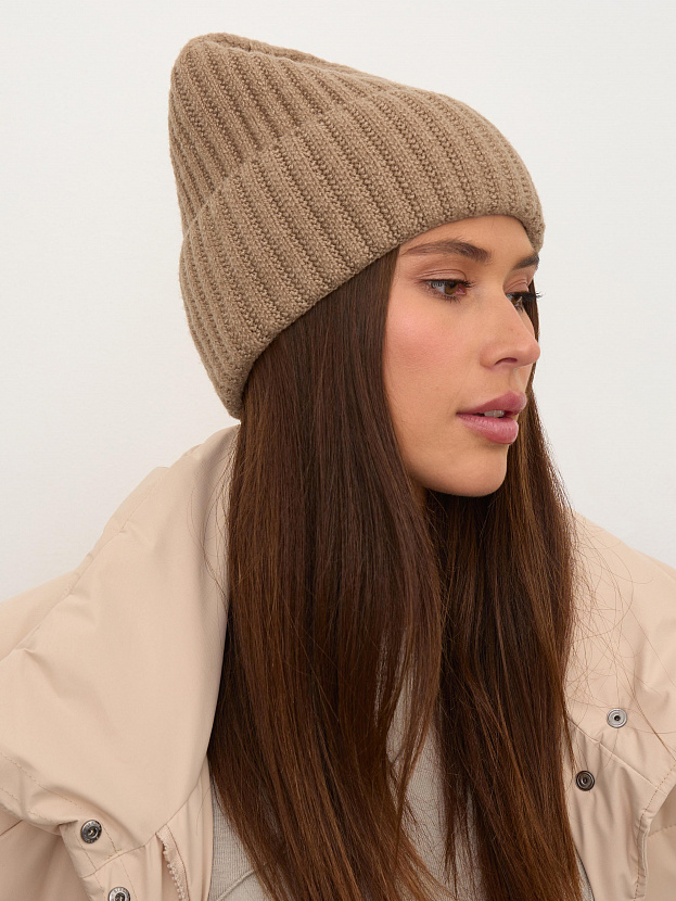 Лайт2 шапка трикотажная (бежевый меланж, 56-58)