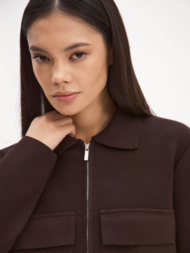 Давиль жакет трикотажный (т. коричневый, 44-46)