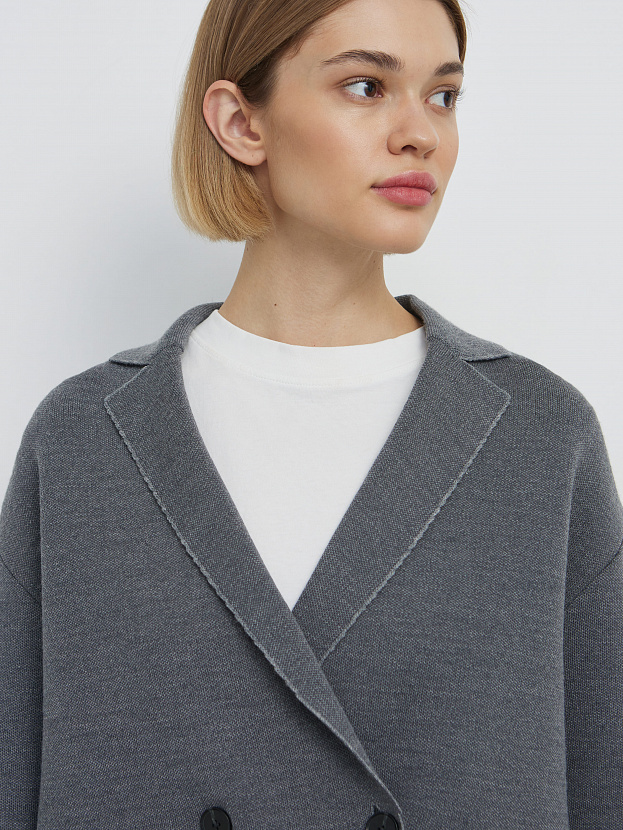 Фарго пиджак трикотажный (серый меланж, 44-46)
