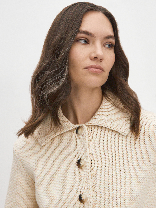 Клауди кардиган трикотажный (кремовый, 44-46)