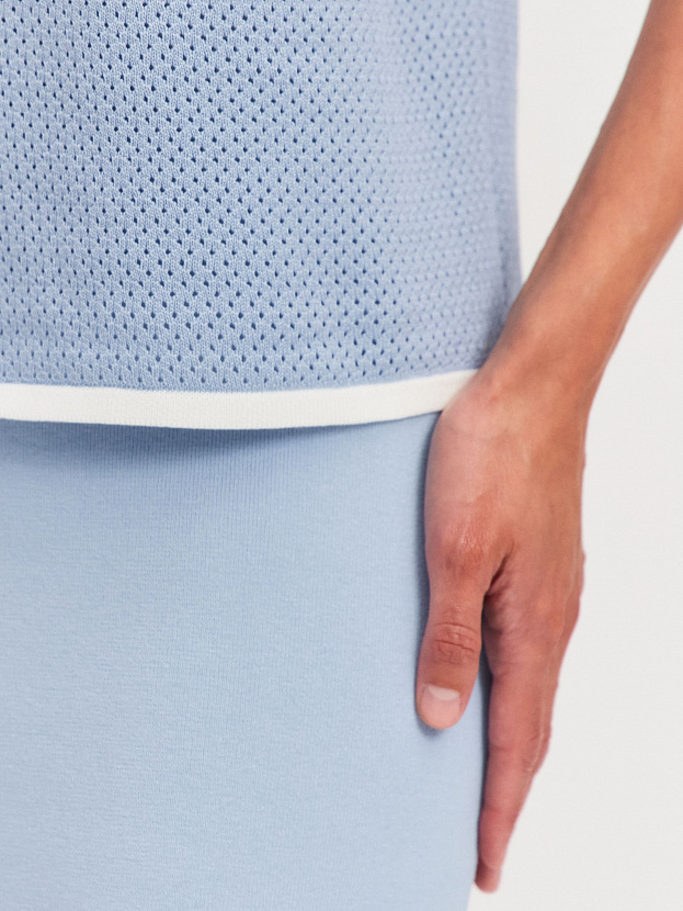 Мальта джемпер (поло) трикотажный (голубой, 44-46)