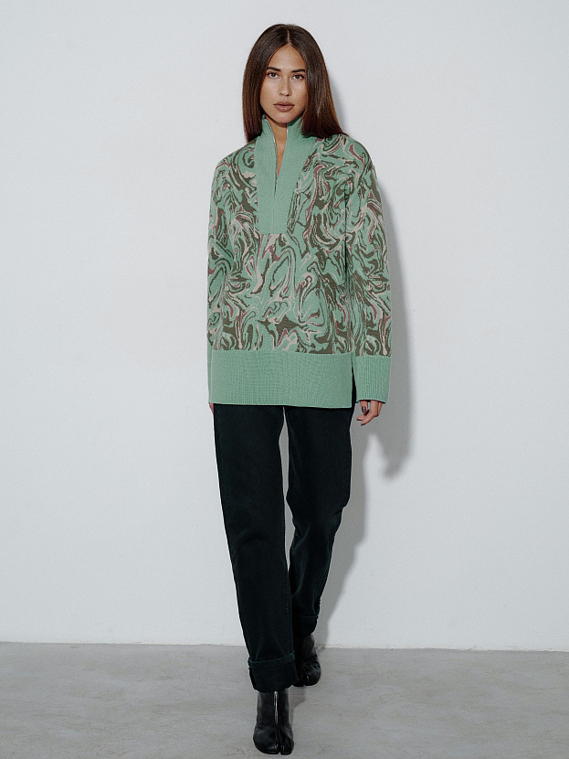 Грация джемпер трикотажный (светло-зеленый, 44-46)