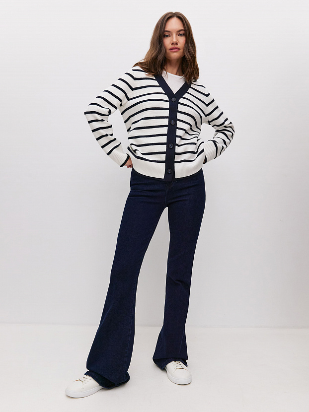 Ева кардиган трикотажный (белый, 44-46)