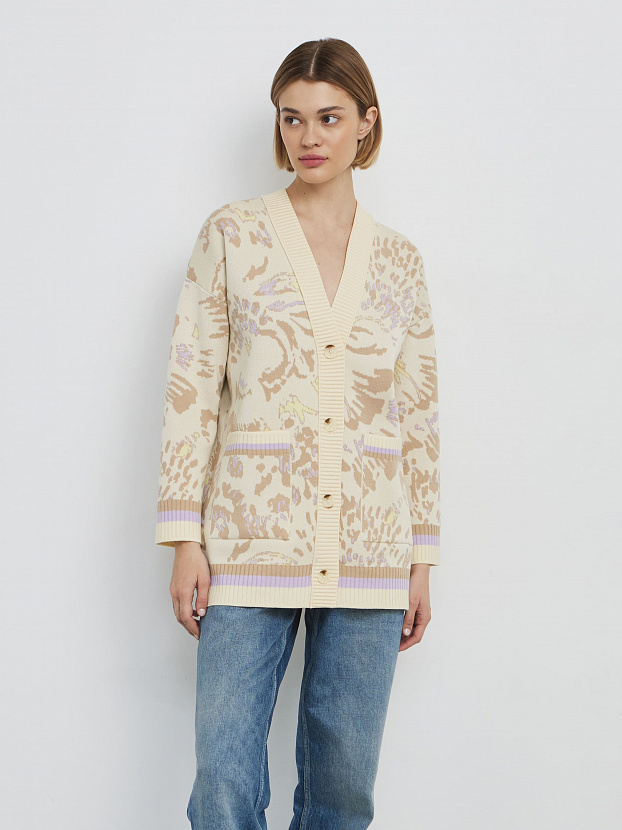 Гарда кардиган трикотажный (кремовый, 44-46)