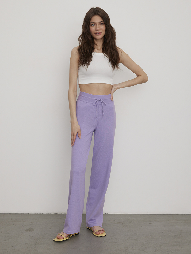 Палаццо брюки трикотажные (лаванда, 40-42/164-170)
