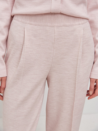 Брюки из шерсти мериноса с защипами Арно