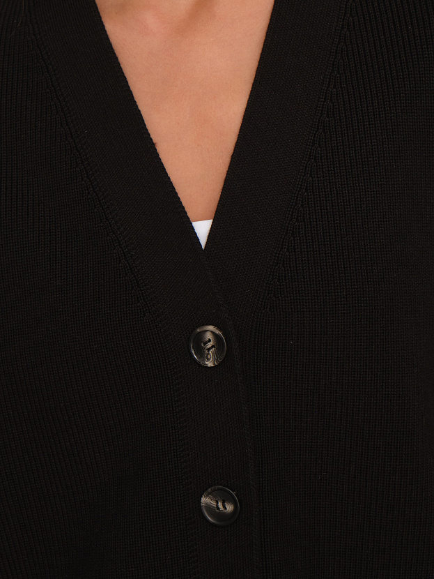 Родос кардиган трикотажный (черный, 44-46)