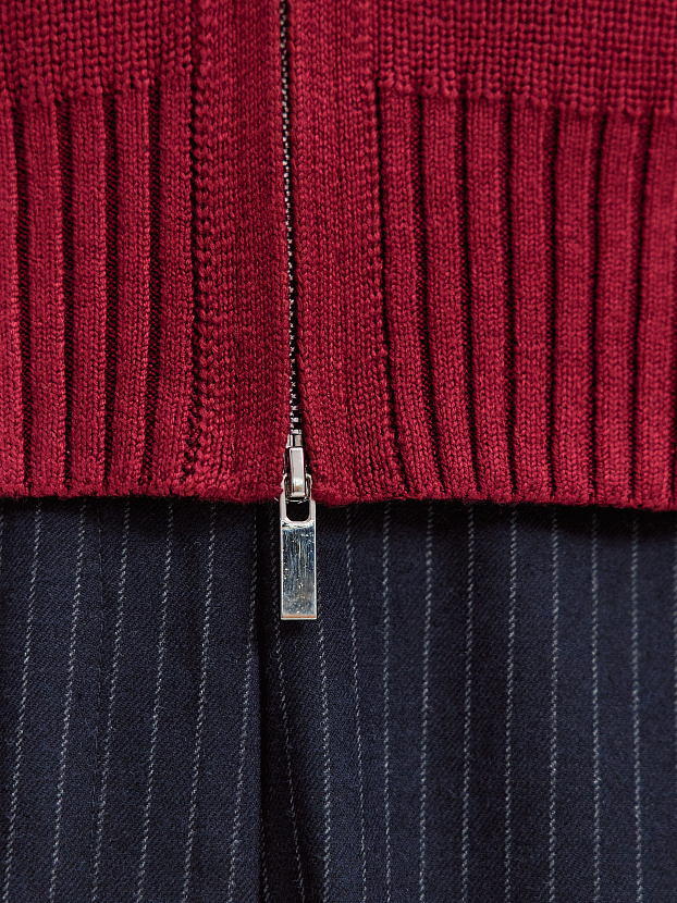 Гранд джемпер (бомбер) трикотажный (вишневый, 44-46)