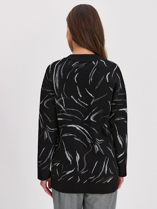 Гарда кардиган трикотажный (черный/серебро, 44-46)