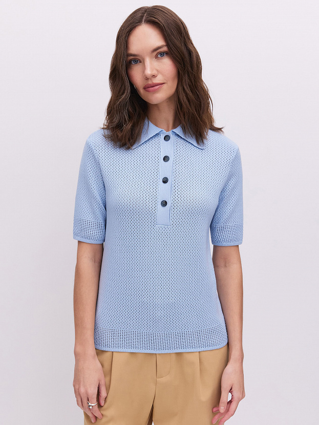 Симоне джемпер (футболка) трикотажный (голубой, 44-46)