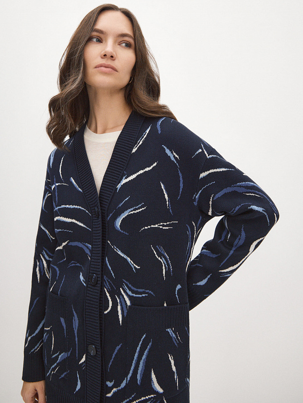 Гарда кардиган трикотажный (темно-синий, 44-46)