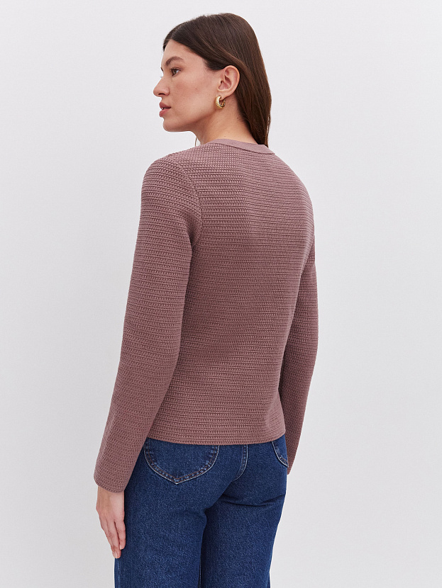 Шарм жакет трикотажный (кофейный, 46)