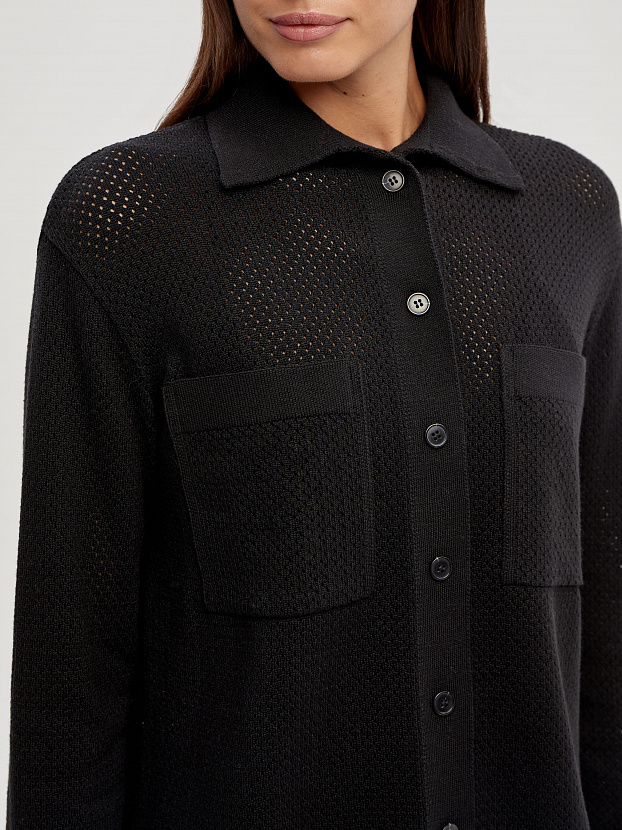 Джули кардиган трикотажный (черный, 44-46)